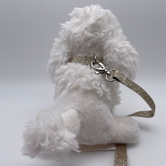 Gund Justice GiGi White Poodle Plush Gold Collar & Leash 6" Puppy (SKU: 445TO) - Picture 4 of 8